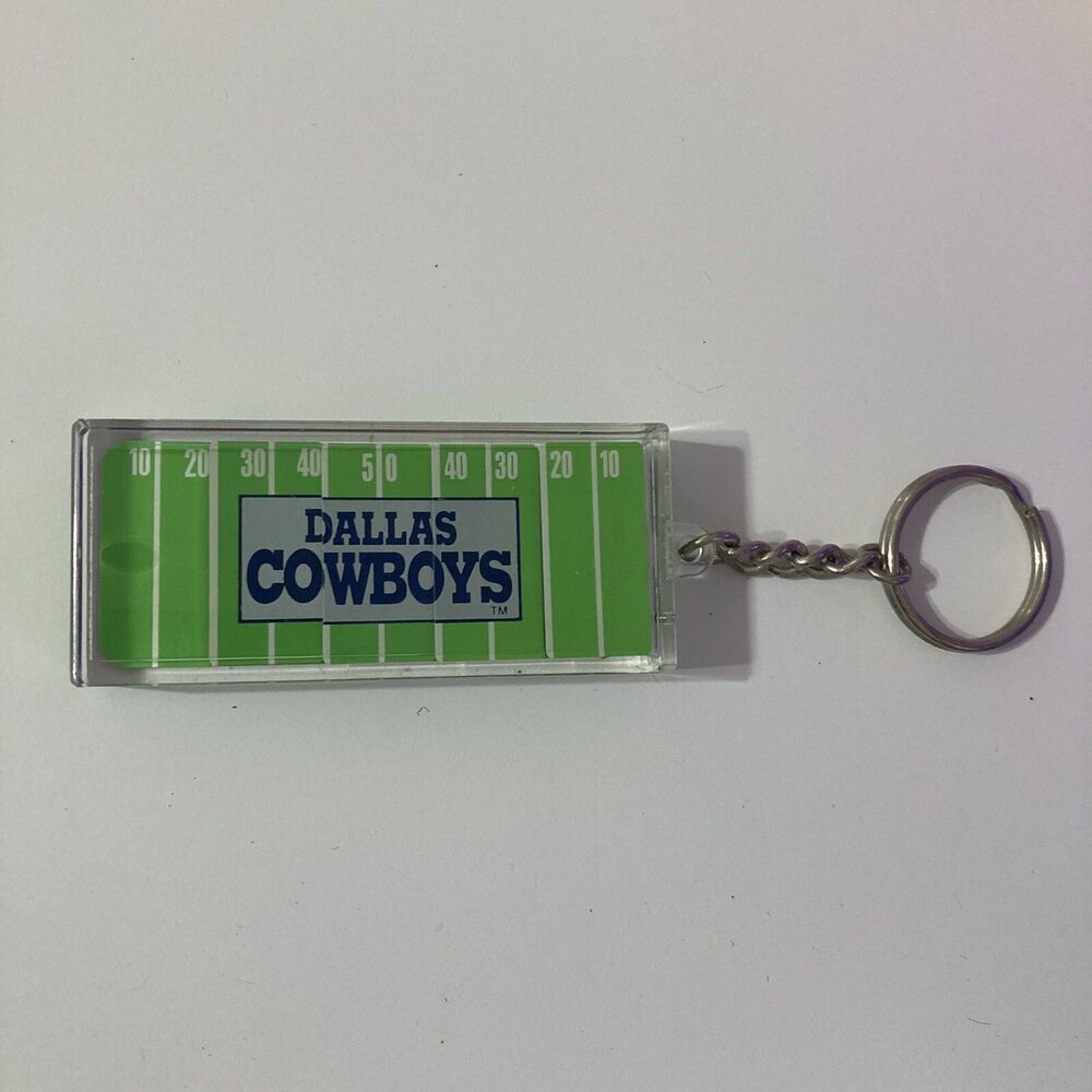 Dallas Cowboys Acrylic Sliding Oil Keychain Football NFL Texas Sports Vintage